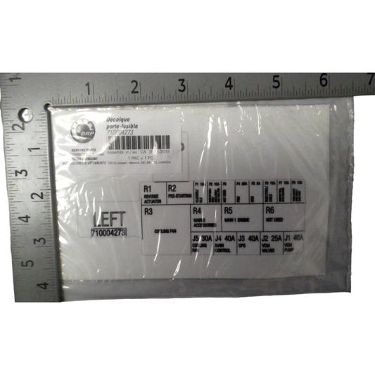New OEM Genuine Bombardier Recreational Products, Fuseholder Decal - Part # 710004273