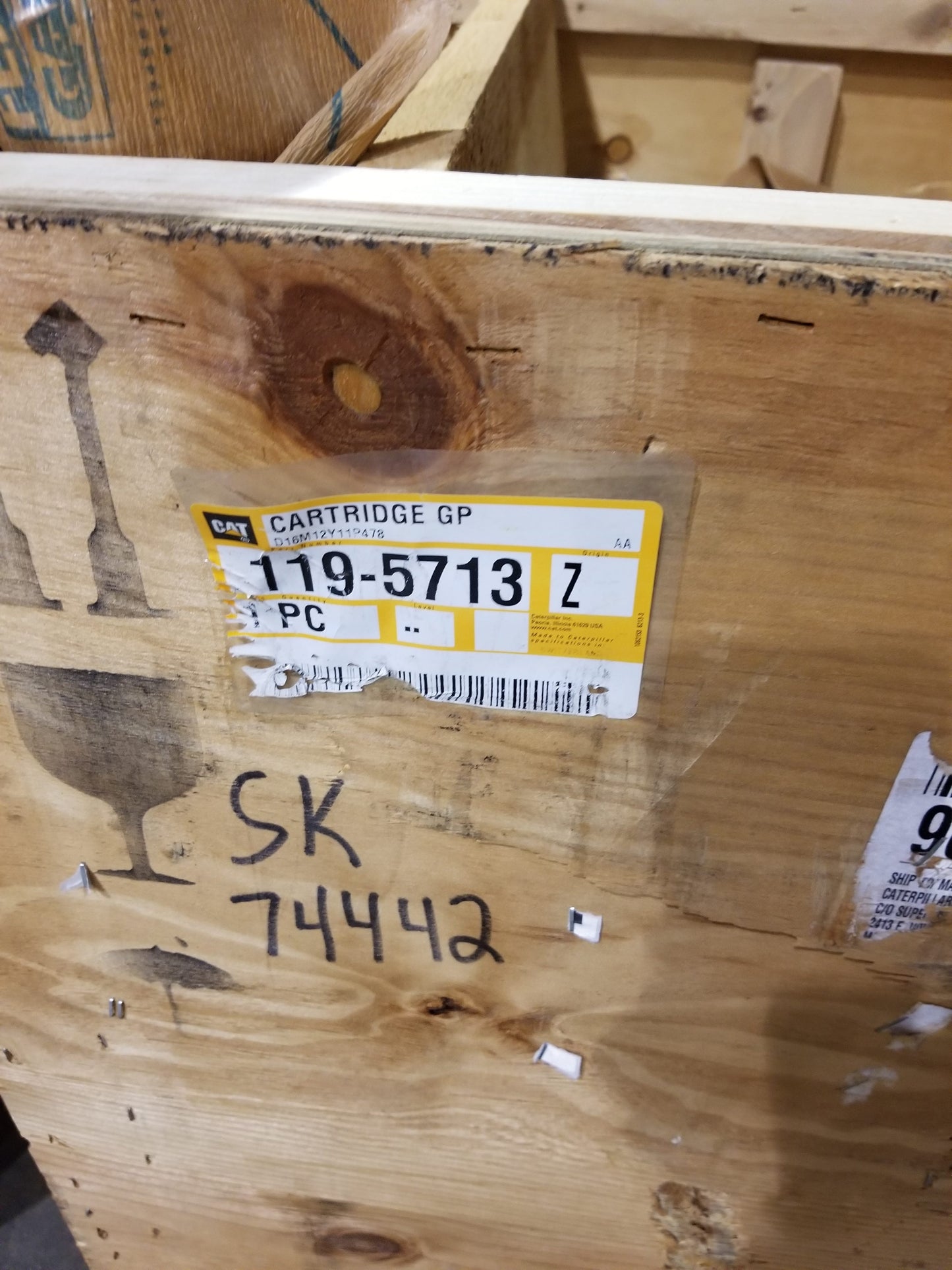 New OEM Genuine Caterpillar, Cartridge Gp - Part # 1195713