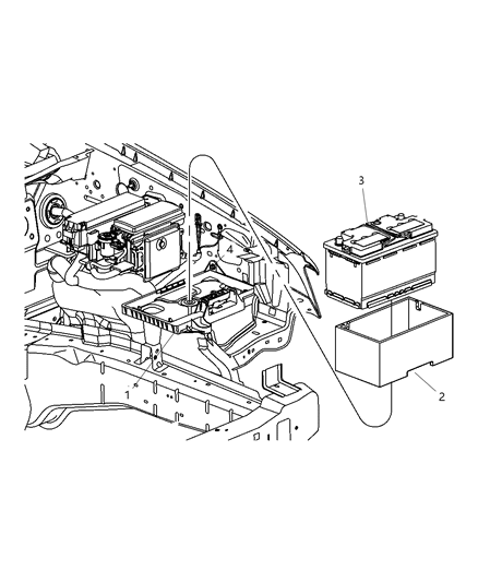 New 2007-2009 Fits Chrysler Grand Cherokee Support-Battery - Part # 55396428AE