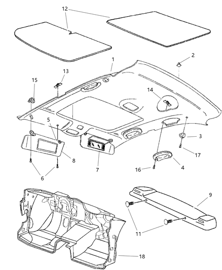 Chrysler - Clip Visor - Part # MH08RC1