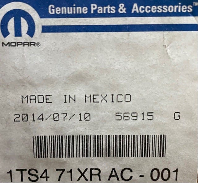 New Fits Chrysler Bezel-Instrument Panel - Part # 1TS471XRAC