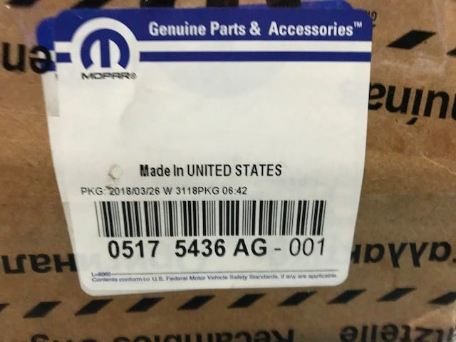 New Fits Chrysler Absorber-Suspension - Part # 5175436AG