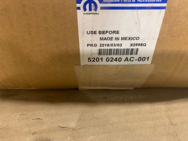 New 2004 Fits Chrysler Dakota Plate-Parking Brake - Part # 52010240AC