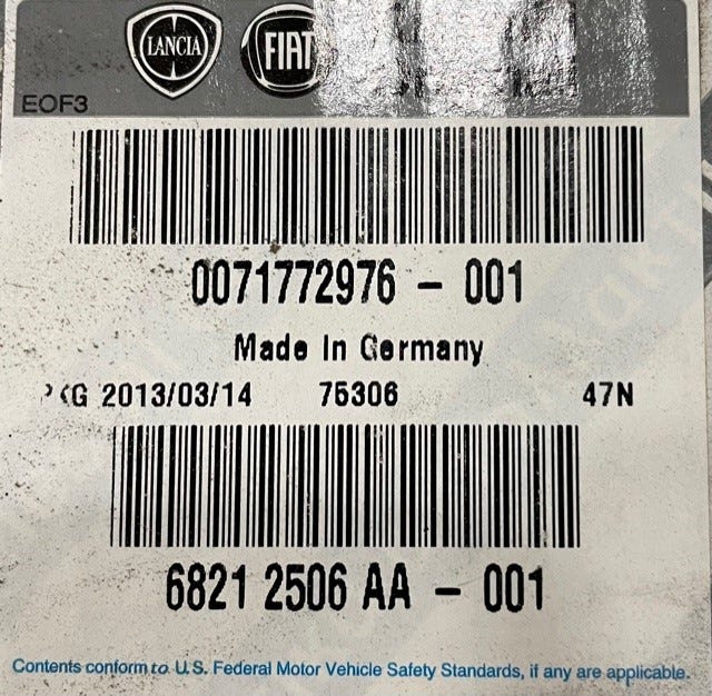 New Fits Chrysler Headrest-Second Row - Part # 68212506AA