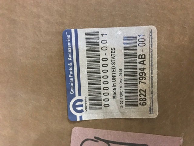 New Fits Chrysler Panel-Roof - Part # 68227994AB