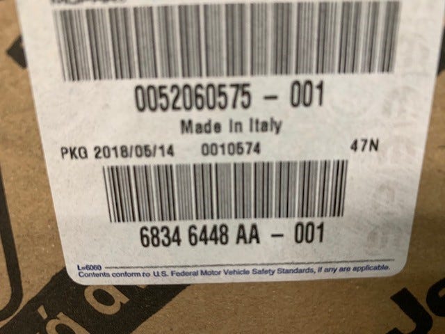 New Fits Chrysler Lamp-Tail - Part # 68346448AA