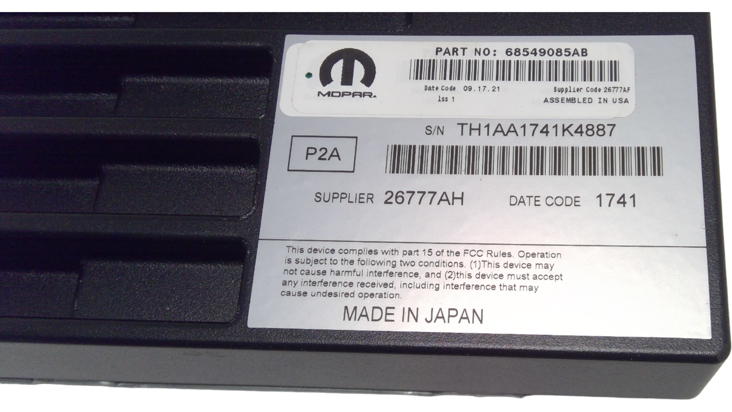 New Fits Chrysler Amplifier - Part # 68549085AB