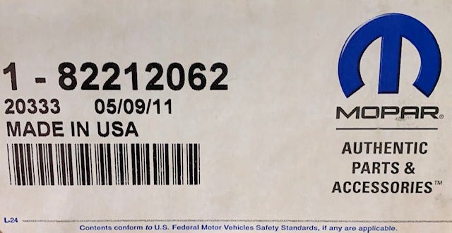 New Fits Chrysler Light Fog Complete - Part # 82212062