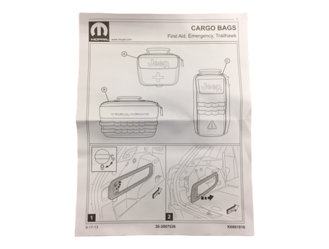 New Fits Chrysler Multipurpose Storage Kit - Part # 82213731AB