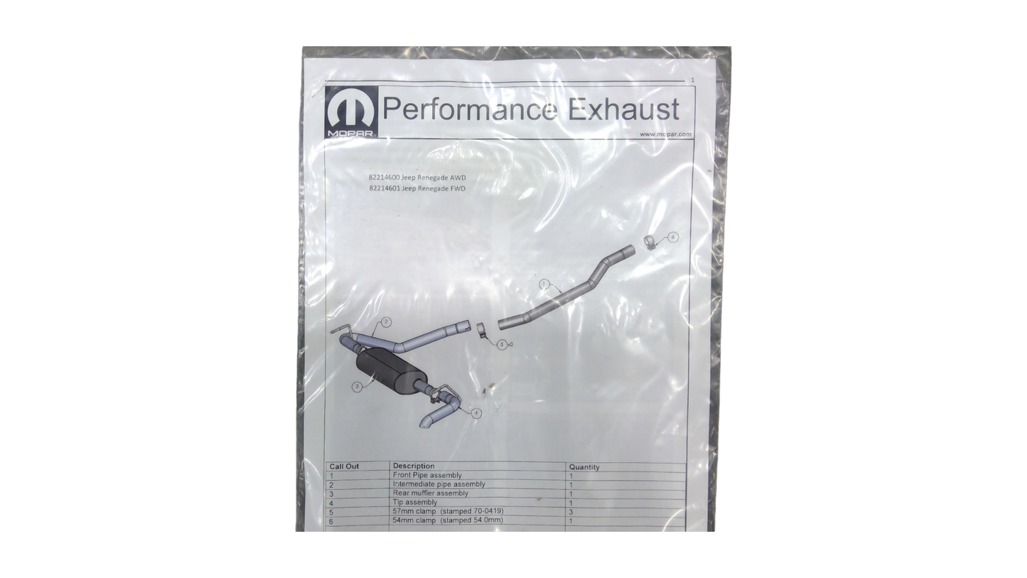 New Fits Chrysler Cat Back Exhaust Kit - Part # 82214601