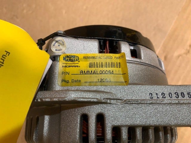 New Fits Chrysler Alternato-Engine - Part # RMMAL00064