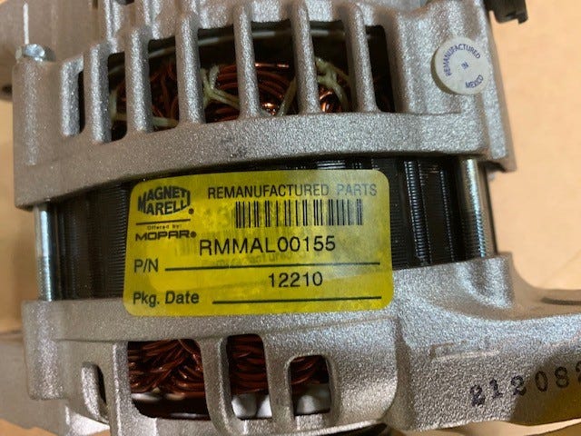 New Fits Chrysler Alternato-Engine - Part # RMMAL00155