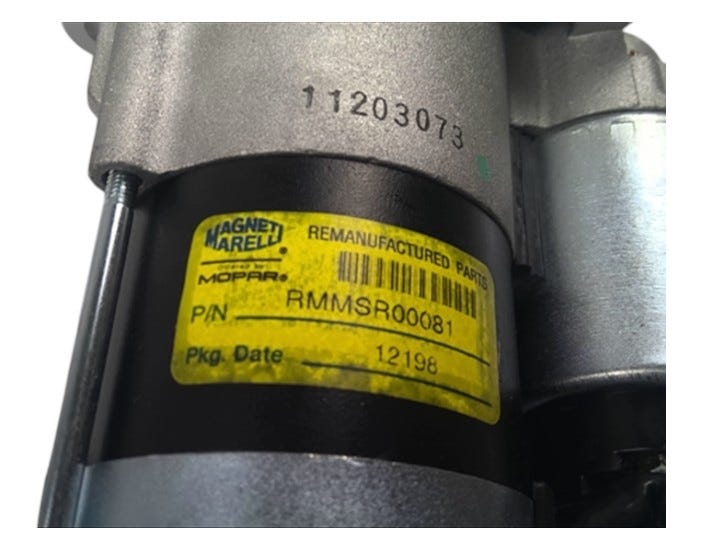 New Fits Chrysler Starter-Engine - Part # RMMSR00081