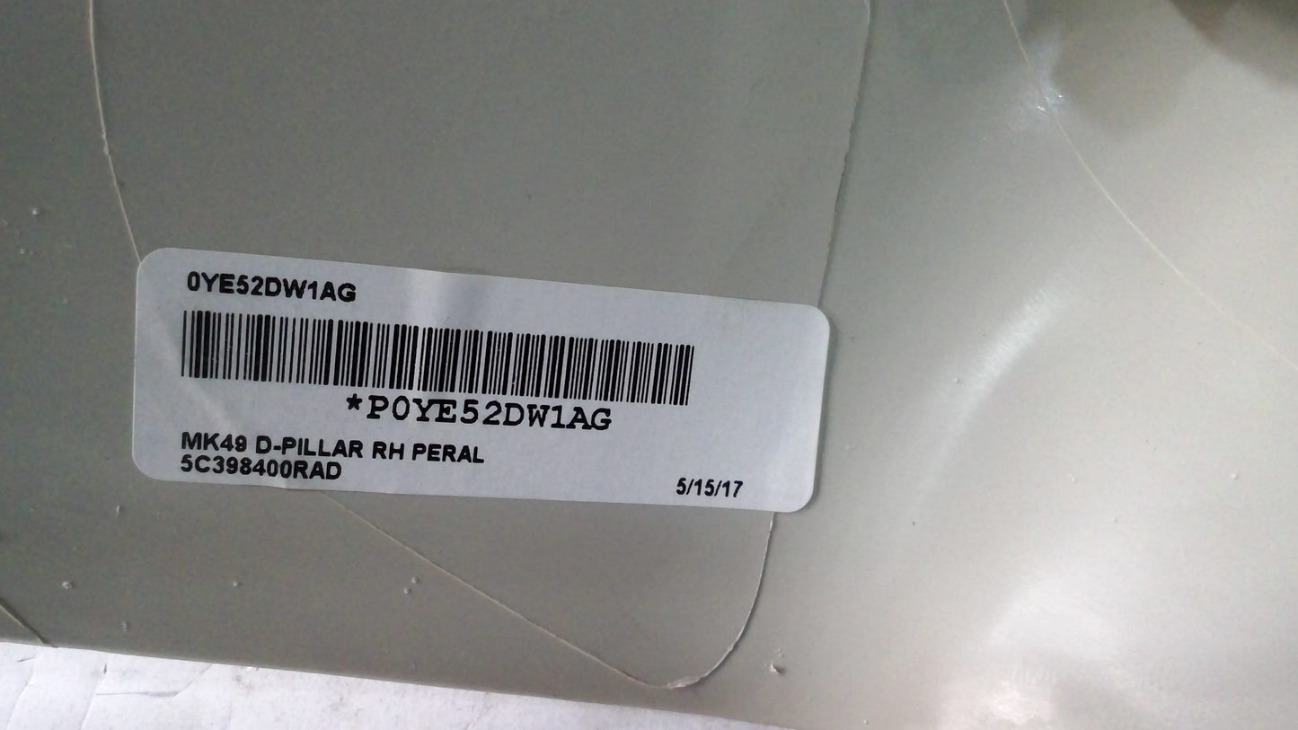 New 2007-2009 Fits Chrysler Caliber, Compass, Patriot Panel-D Pillar - Part # YE52DW1AG