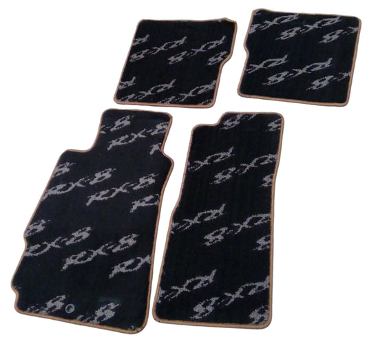 New OEM 2004-2008 Mazda RX8 Premium Floor Mats Black Brown, Part # 00008BK0523