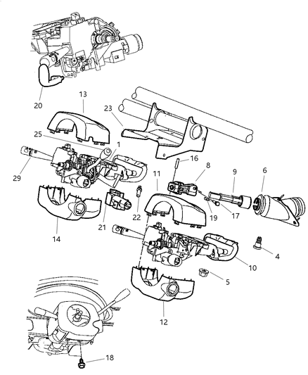 Chrysler - Shroud Steering Column - Part # LJ84LAZ