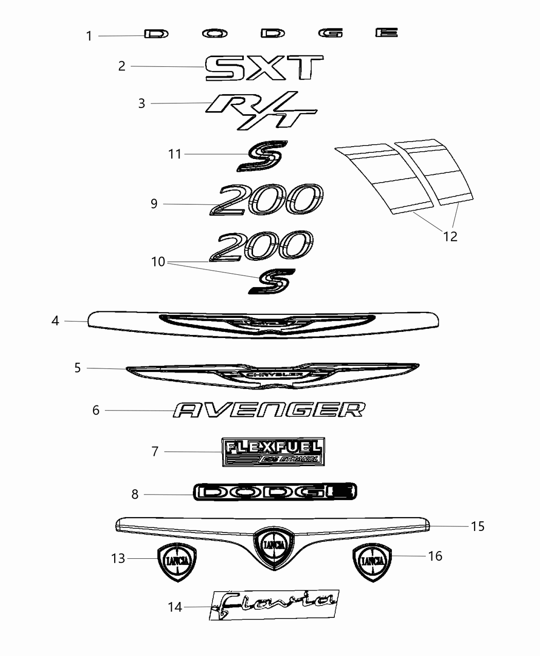Decal Fender Double Stripe