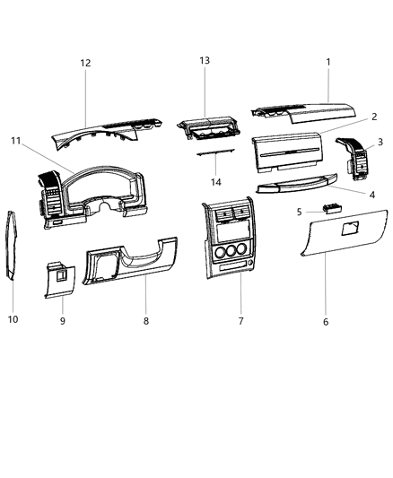New 2012 Fits Chrysler Liberty Handle-Grab - Part # 1JU681DTAB