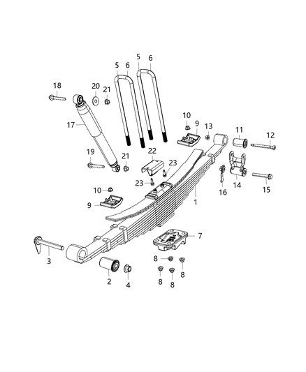 New 2018-2020 Fits Chrysler 3500, 4500, 5500 Spring-Rear Leaf - Part # 5168792AD