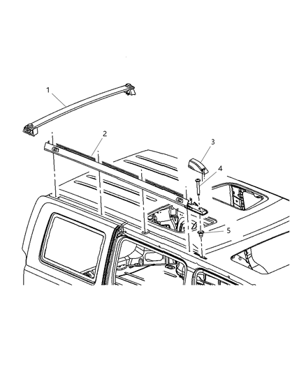 New 2007 Fits Chrysler Commander Rail Kit-Roof - Part # 55156984AG