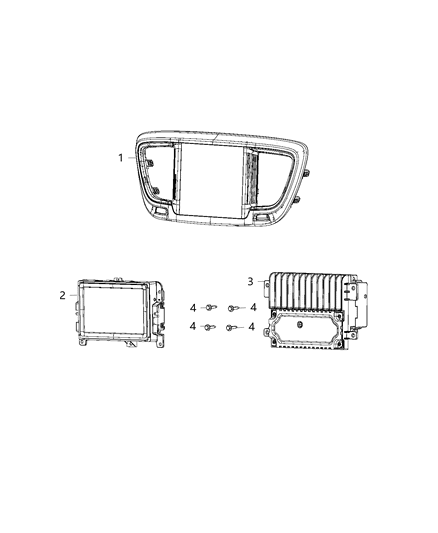 New 2019 Fits Chrysler Pacifica Radio-Multi Media - Part # 68351935AI