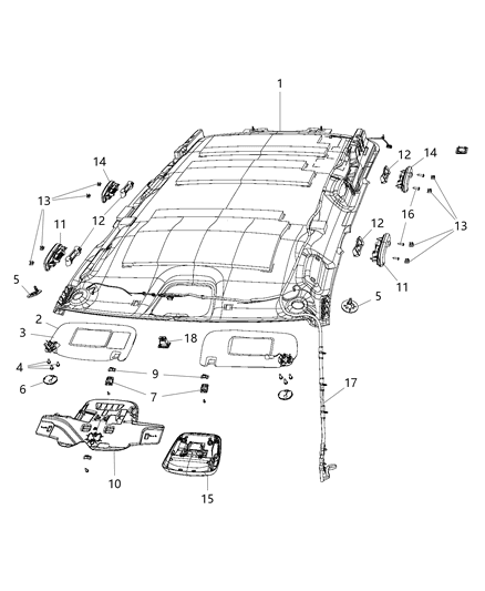 New 2014 Fits Chrysler Grand Cherokee Handle-Grab - Part # 1TN63LU5AB