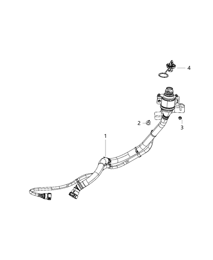 New 2019 Fits Chrysler Grand Cherokee Tube-Urea Filler - Part # 68335010AE