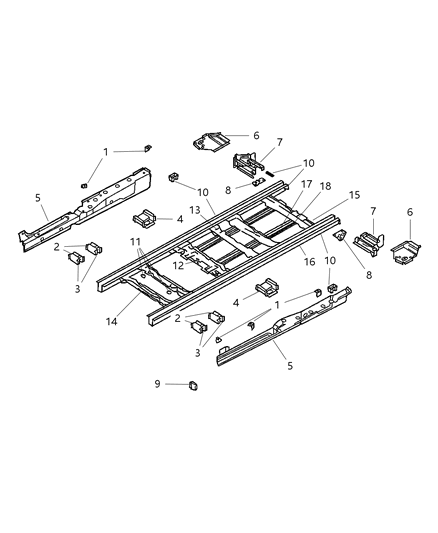 Rail Rear Floor Pan Side