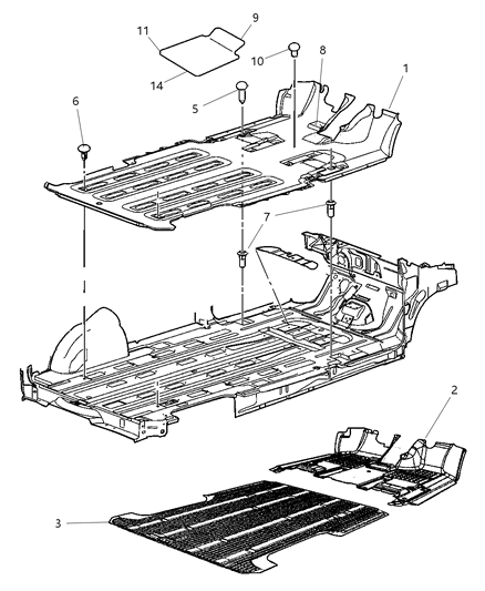 New 2007 Fits Chrysler Grand Caravan, Town & Country Mat - Part # RR261J8AF