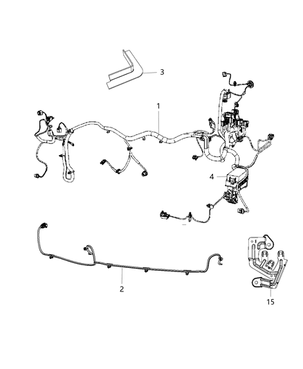New 2013-2014 Fits Chrysler Patriot Wiring-Headlamp To Dash - Part # 68104650AE