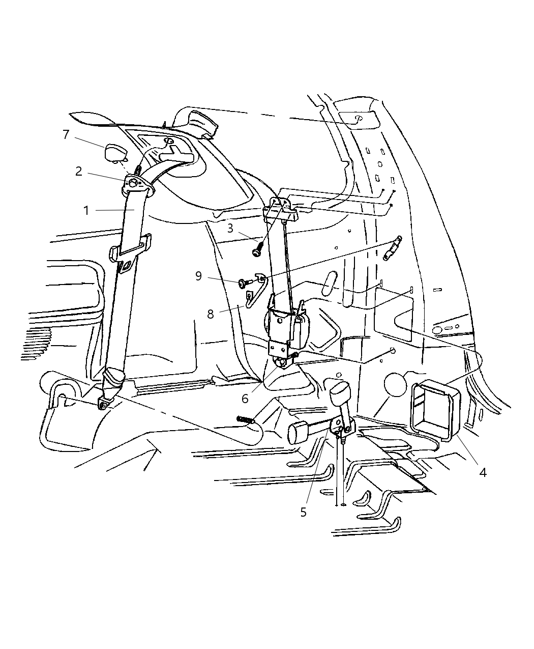 Seat Belt Rear Inner
