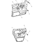 New OEM Front Left Door Window Switch Bezel Fits, 1999-2000 Jeep Grand Cherokee - Part # 5012956AA