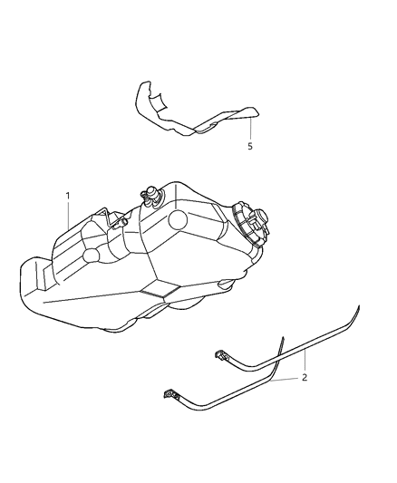 New OEM Genuine Plymouth, Left Fuel Tank Strap - Part # 5278013AD