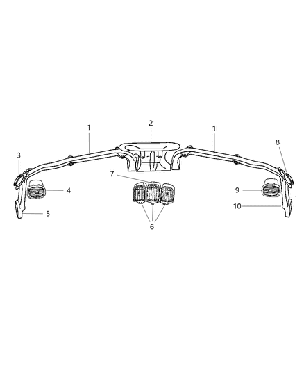 New 2004-2007 Fits Chrysler Grand Caravan, Town & Country Grille-Demister - Part # SJ35XDVAA