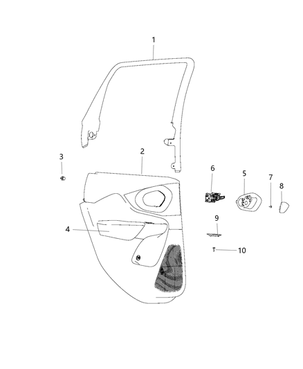 New 2019 Fits Chrysler Grand Cherokee Panel-Rear Door Trim - Part # 6NS282X9AA