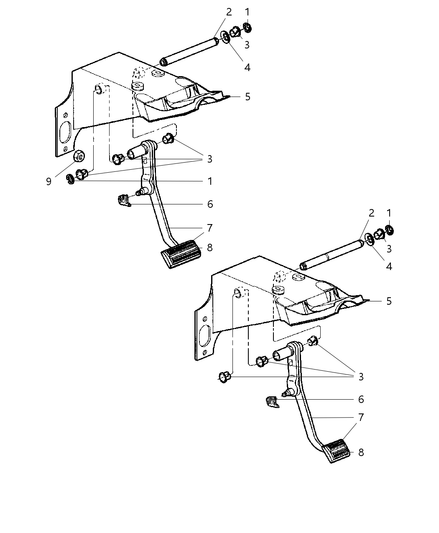 Bracket Steering Column Clutch And Brake Pedal