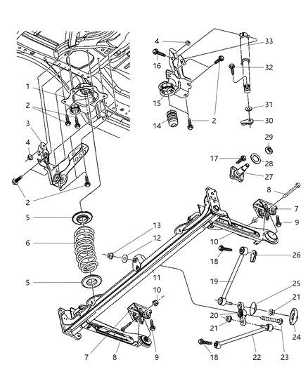 New Fits Chrysler Rear Suspension-Coil Spring - Part # 4656542AC