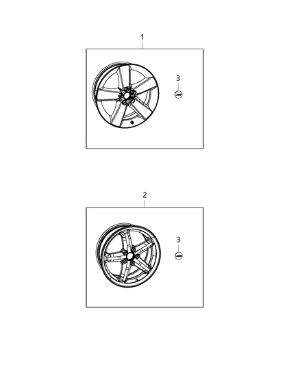 New Fits Chrysler Cast Aluminum Wheel Kit - Part # 82210160AB