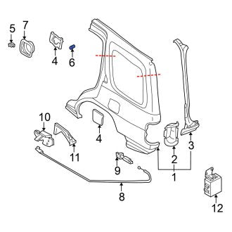 New Fits Nissan, Fuel Door Bumper - Part # 788370W000