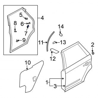 New Fits Nissan, Rear Door Seal Clip - Part # 8089749B00