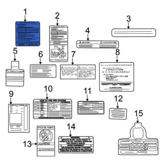 New Fits Nissan, Emission Label - Part # 148057S220