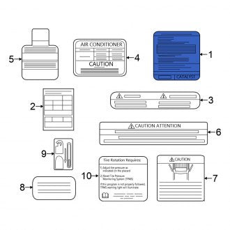 New Fits Nissan, Emission Label - Part # 148059JB0A