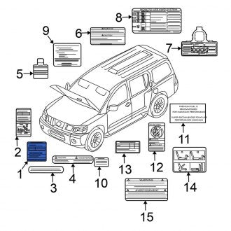 New Fits Nissan, Emission Label - Part # 14805ZR00E