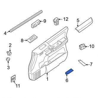 New Fits Nissan, Rear Left Interior Door Handle Trim - Part # 806837S000