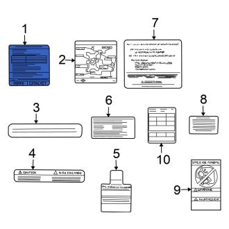 New Fits Nissan, Emission Label - Part # 14805EA000