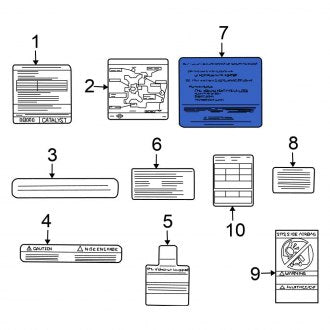 New Fits Nissan, Engine Decal - Part # 990A29BA0A