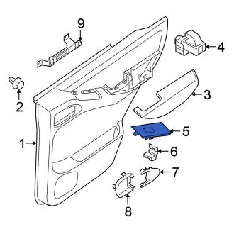 New 2008-2012 Fits Nissan Pathfinder Rear Right Door Window Switch Bezel, Part # 82960-ZS30A