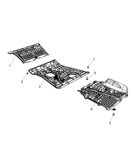 New 2007-2008 Fits Chrysler Grand Cherokee Insulation-Center - Part # 55157462AB