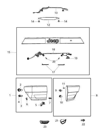 New 2012-2013 Fits Chrysler Grand Cherokee Handle-Liftgate - Part # 1ZV26AXRAA