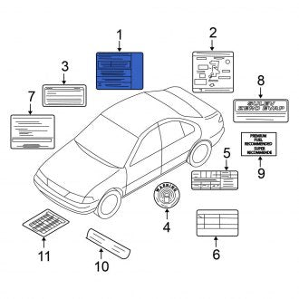 New Fits Nissan, Emission Label - Part # 148059M600